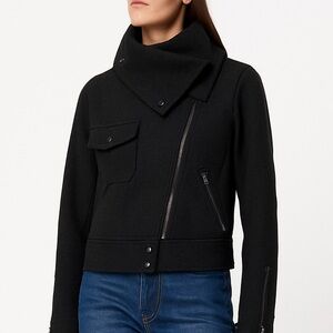 Ralph Lauren wool funnel neck charcoal jacket